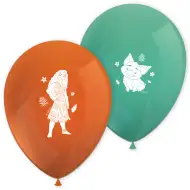 Set de 8 baloane portocaliu-turcoaz-verde Disney+Prințese Vaiana 2