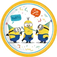 Set de 8 farfurii de hârtie cu tematică Minioni pentru petrecere