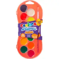Set de acuarele cu 12 culori neon 30mm - Carioca