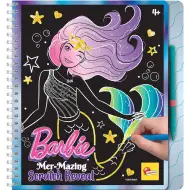 Set de creație pentru răzuit imagini Barbie Mer-Mazing, 44 pagini - Lisciani