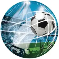 Set de farfurii de hârtie cu tematică fotbalistică, 8 bucăți, 23 cm