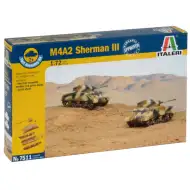 Set de machete Italeri 1/72 M4A2 Sherman III, 2 bucăți