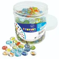 Set de pietre de sticlă transparente PlayBox, 200 de bucăți