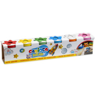 Set de plastilină modelabilă Doughy în borcan, 6 x 110 g - Carioca