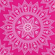 Set de șervețele de hârtie mandala fucsia-alb – 2 straturi, 33x33 cm, 20 bucăți