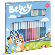 Set de ștampile Bluey cu carioci, 18 piese - Multiprint