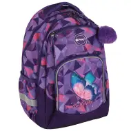 Spirit: Rucsac școlar rotunjit cu model 3D fluture, 34x26x44cm