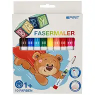 Spirit: Set de 10 carioci lavabile pentru bebeluși, colorate