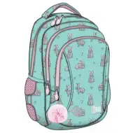 St.Right Grey Rabbits ghiozdan ergonomic cu iepurași, rucsac școlar BP26 39x27x17cm