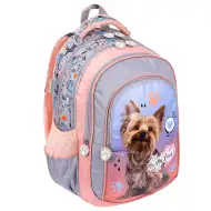 St.Right My Little Friends Grey York ghiozdan școlar cu patru compartimente, rucsac 40x28x18cm