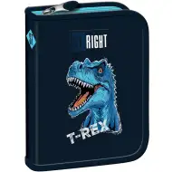 St.Right Penar albastru cu model T-Rex, cu clapetă, PC03, 20,5x14x3,5cm