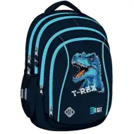 St.Right Rucsac ergonomic școlar albastru cu T-Rex, BP26 39x27x17cm