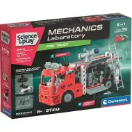 Știință &amp; Joacă: Atelier mecanic - Set de construcție Mașină de pompieri - Clementoni