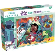 Stitch 2 în 1 puzzle maxi de 150 piese și carte de colorat 70x50cm - Lisciani