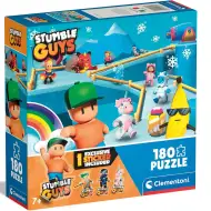 Stumble Guys Drumul spre victorie puzzle super 180 de piese - Clementoni