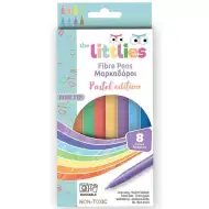 The Littles: Set de 8 carioci cu vârf subțire în culori pastelate