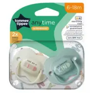 Tommee Tippee: Set de două suzete ortodontice AnyTime (6-18 luni)