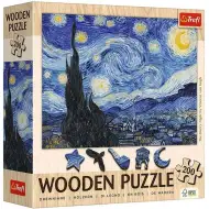Van Gogh: Noapte înstelată puzzle din lemn, 200 piese - Trefl