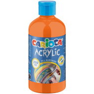 Vopsea acrilică Akril, culoare portocalie, 250 ml - Carioca