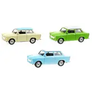 Welly: Mașinuță metalică Trabant, model disponibil în mai multe variante, scară 1/64