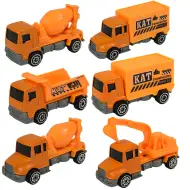 Alloy Car: 6 bucăți set camion de constructii 8cm