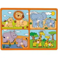 Animale sălbatice formă puzzle lemn - Woodyland