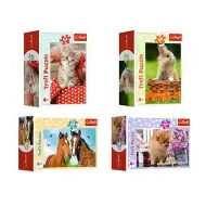 Animale simpatice 54 bucăți mini puzzle 4 variante - Trefl