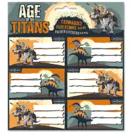 Ars Una: Age of the Titans dinozaur model etichete caiet 3x6 bucăți