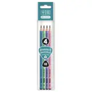 Ars Una: Stea negru creion grafit triunghi HB set