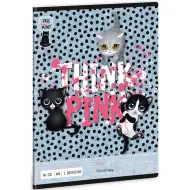 Ars Una: Think Pink pisică simpatică caiet cu linii pentru clasa 2-a 32 file A5