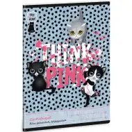 Ars Una: Think Pink pisică simpatică caiet de teme 38 pagini A5