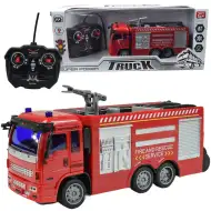 Camion de pompieri cu lumini telecomandă RC 27MHz 20cm în trei versiuni 1bucată
