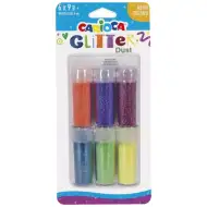 Carioca: Glitter Dust 6 bucăți set praf de sclipici în tub - Culori de neon