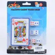 Cărți poker cu 6 bucăți de zar