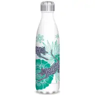 Catalina Estrada leopard sticlă metal cu pereți dubli culoare albă 500ml