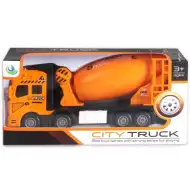 City Truck: model de camion metalic cu patru axe betonieră - lumină și sunet