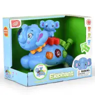 Elefant legănător jucărie de baby cu efecte de sunete și lumini