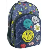 Emoji: Smiley ghiozdan cu model, rucsac 33x16x45cm