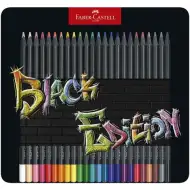 Faber-Castell: Black Edition creion colorat 24 bucăți în cutie metal