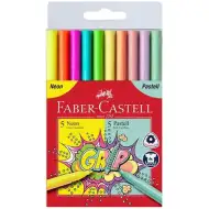 Faber-Castell: Grip neon și pastel set marker 5+5 bucăți