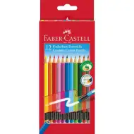 Faber-Castell: Set creioane colorate cu radieră 12 bucăţi