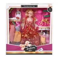 Fashion Girl: Păpușă cu copil păpușă set cu bicicletă și accesorii 28cm