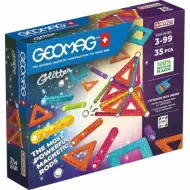 Geomag Glitter panels 35 bucăți sclipici magnet cuburi de construcție