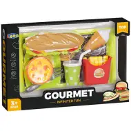 Gourmet bar de sandvişuri meniu cu tavă