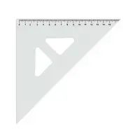 ICO: Riglă triunghiulară 45 grade transparent