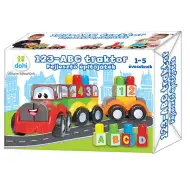 Joc de construcție de dezvoltare tractor cu numere și litere
