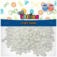Mărgele albe de decor 50g de 8mm