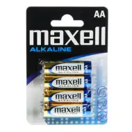 Maxell: Baterie de creion alcalină 1.5V AA LR6 4 bucăţi în pachet blister