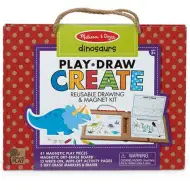 Melissa &amp; Doug: Dinozaur desen care poate fi șters și magnetic set de joacă creativă