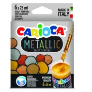Metallic 6 bucăți set tempera - Carioca